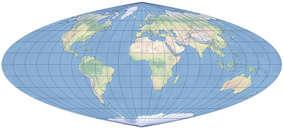 An example of the quartic authalic projection