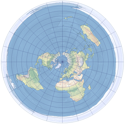 An example of the azimuthal equidistant projection