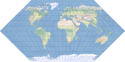 An example of the Eckert I projection