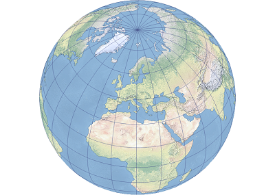 An example of the local map projection