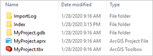 Project files in Windows Explorer