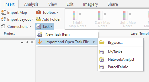 Import and open a task file