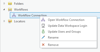 Workflow Connection options