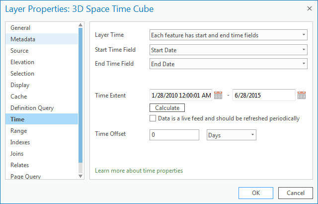 Layer Properties for Time