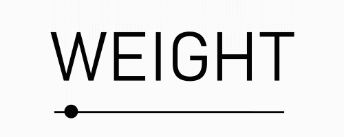 Variable font weight axis slider example