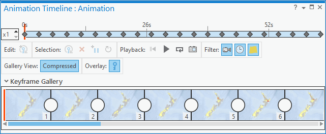 Keyframes in Animation Timeline pane