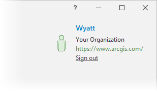ArcGIS Pro start page with user name displayed