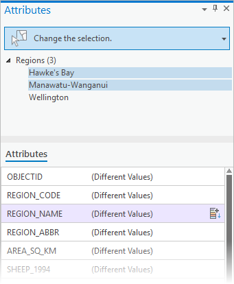 Attributes pane