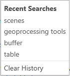 Recent search terms