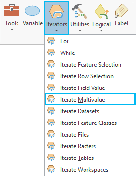 Adding the Iterate Multivalue tool