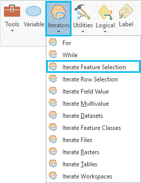 Adding the Iterate Feature Selection tool