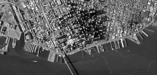 Vertical satellite image