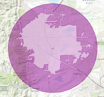 service area layer in watergems