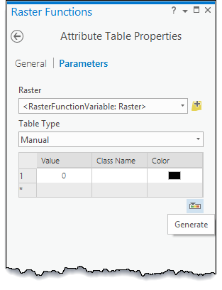 attribute table tool bar