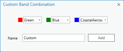 Custom Band Combination window