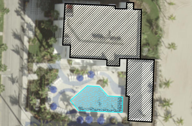 Swimming pool captured as wetland
