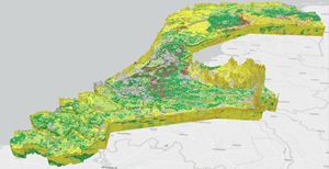 Underground model of the Netherlands viewed as volume