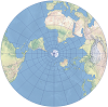 An example of the stereographic map projection