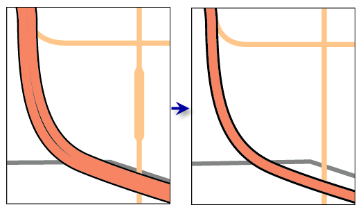 Merge Divided Roads tool result