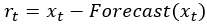 Calculate residuals