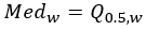 Weighted median formula