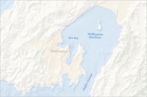 Map of Wellington, New Zealand