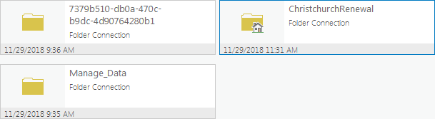 ChristchurchRenewal folder connection in catalog view