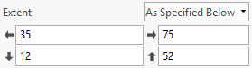 Extent coordinate boxes