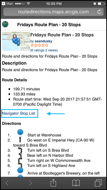 Route layer in Navigator