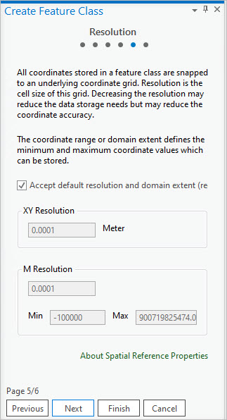 Set the m-resolution and value range.