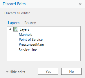 Discard Edits Layers