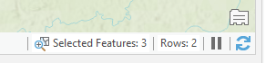 Selection count for spatial features and stand-alone table rows