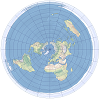 An example of the azimuthal equidistant map projection