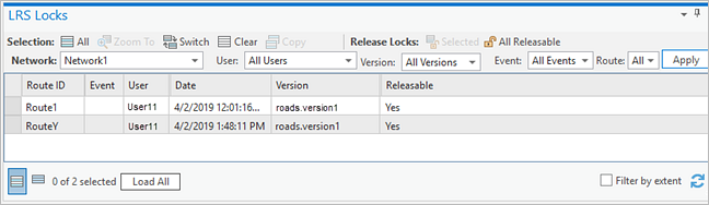 LRS Locks table