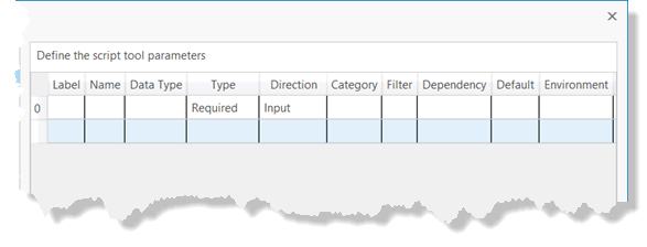 Define the script tool parameters.