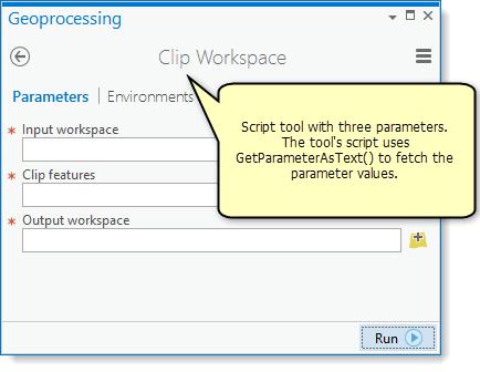 Script tool parameters