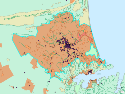 Christchurch urban area selected.