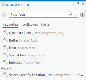 Geoprocessing pane