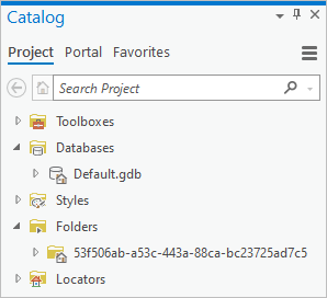 Catalog pane