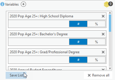 Click Save List.