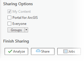 Web tool sharing options
