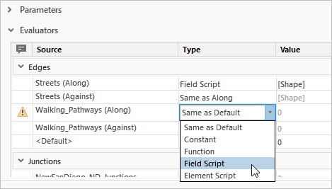 Changing the evaluator for the