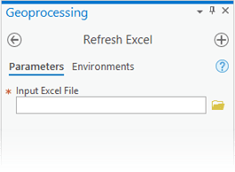 Refresh Excel geoprocessing tool