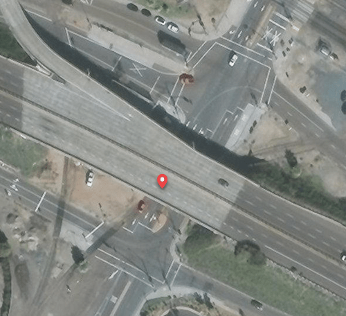Highway overpass intersection