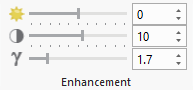 Enhancement sliders