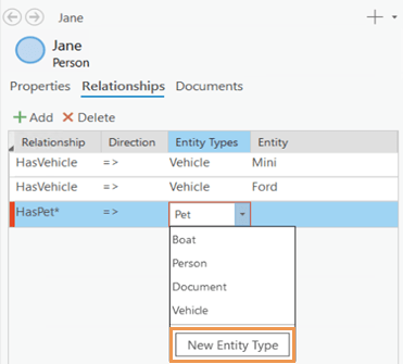 Create a new entity type with the provided name.