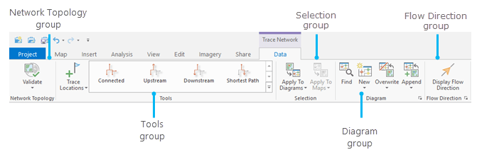 Data tab on the Trace Network tab