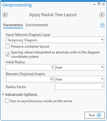 Apply Radial Tree Layout parameters
