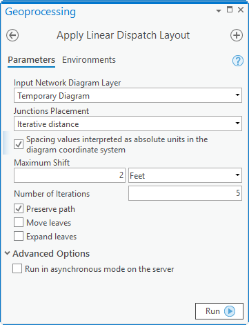 Apply Linear Dispatch Layout parameters