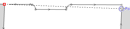 Start and end points of the grid line